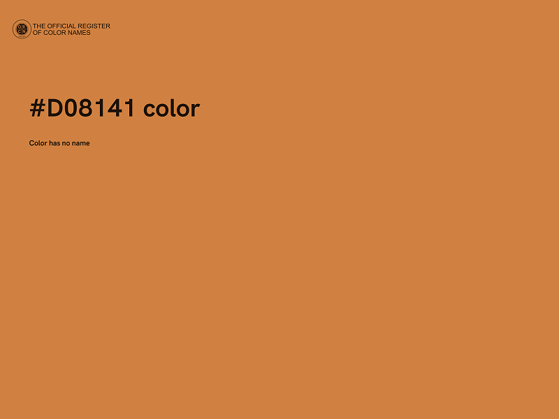 #D08141 color image