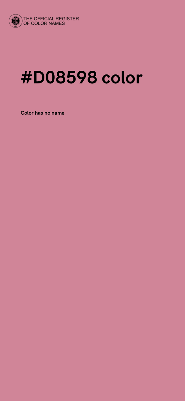 #D08598 color image