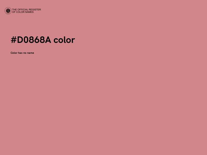 #D0868A color image