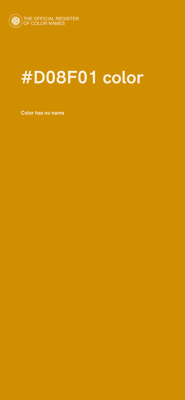 #D08F01 color image