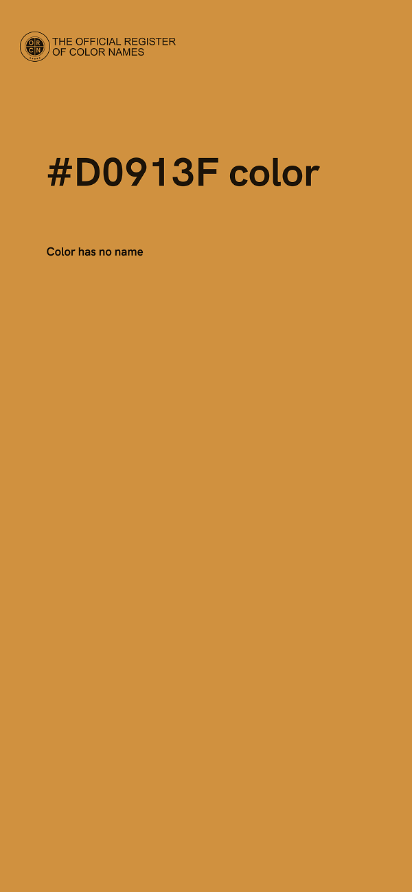 #D0913F color image