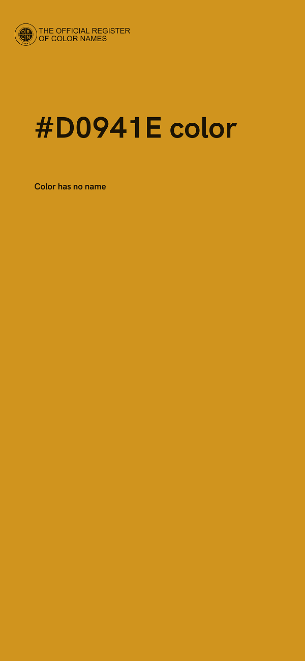 #D0941E color image