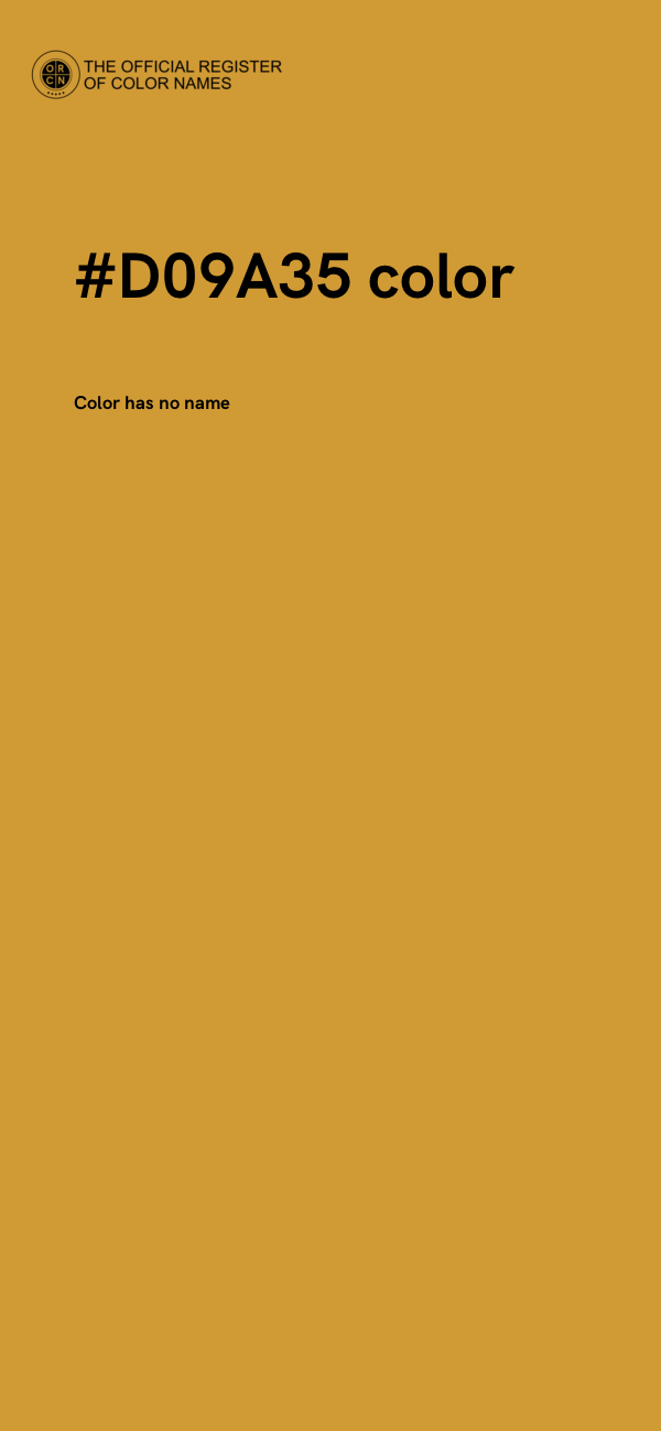#D09A35 color image