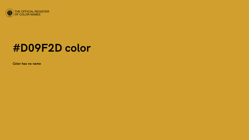 #D09F2D color image