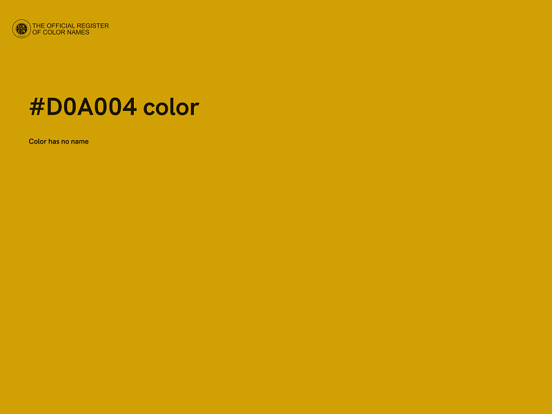 #D0A004 color image