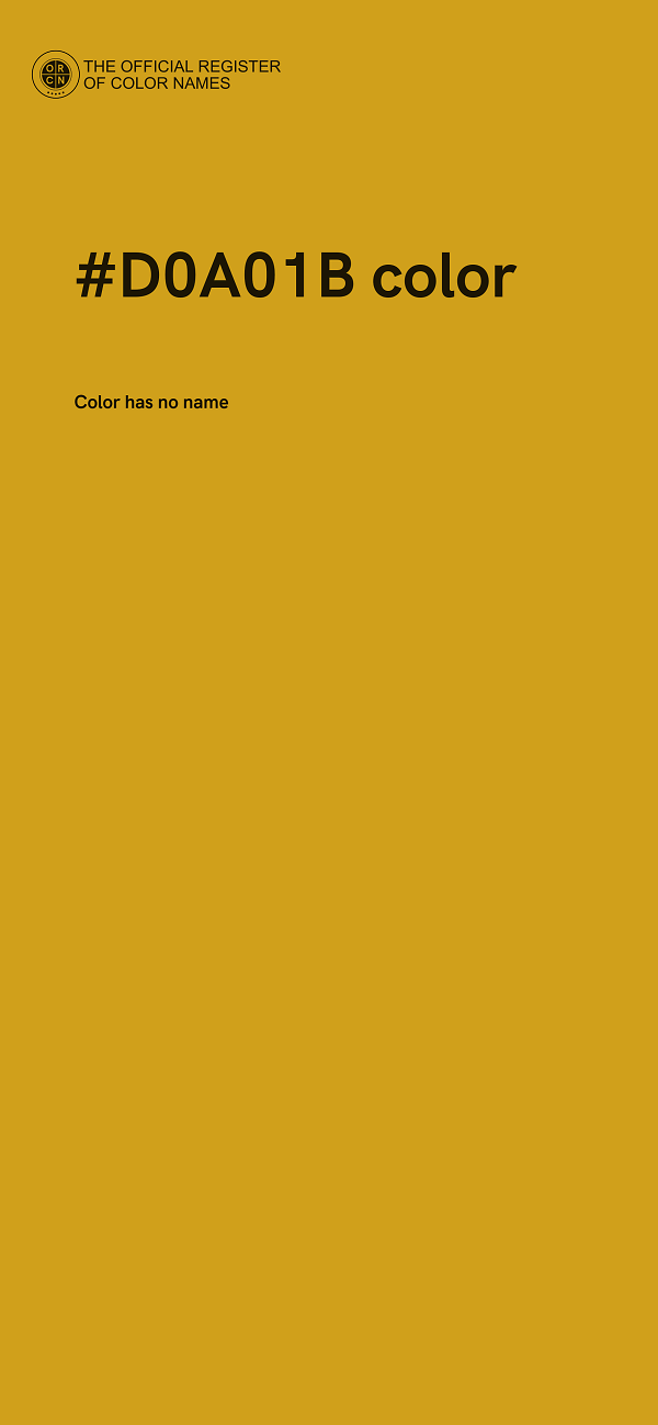 #D0A01B color image