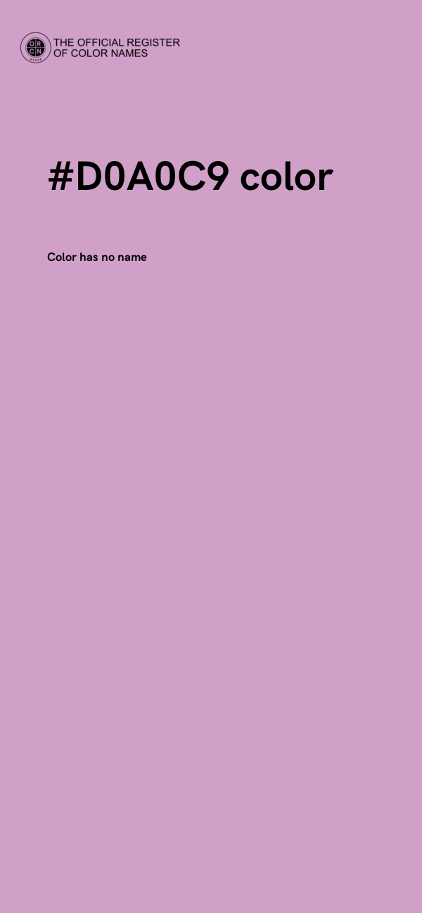 #D0A0C9 color image