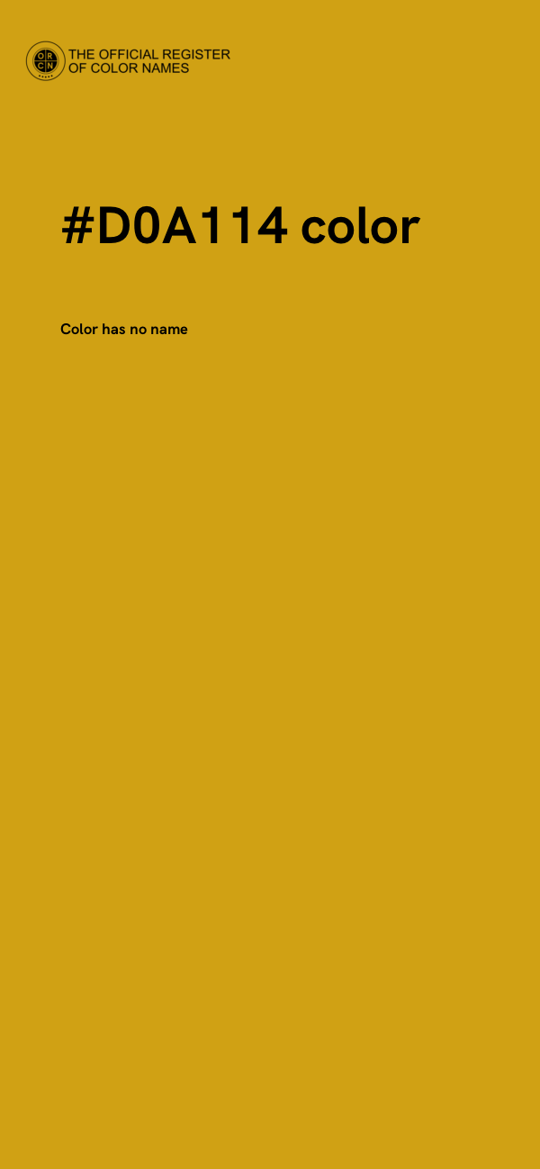 #D0A114 color image