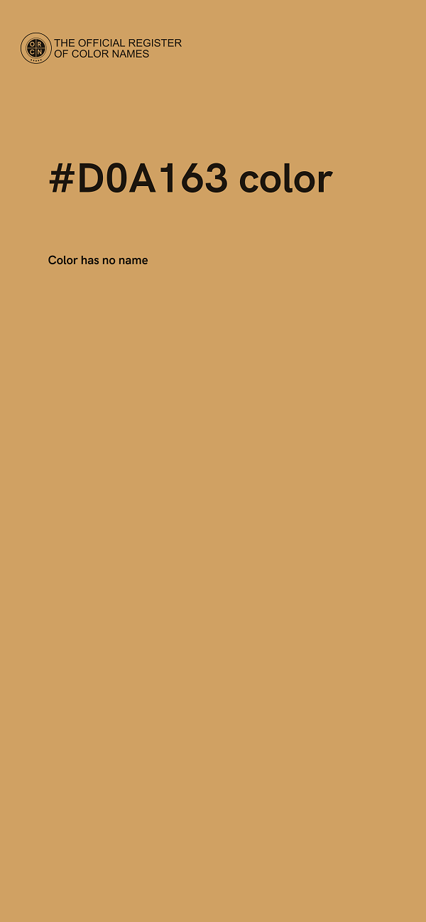 #D0A163 color image