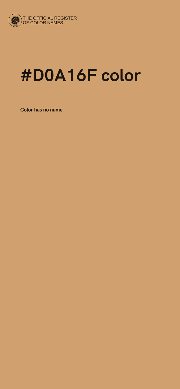 #D0A16F color image