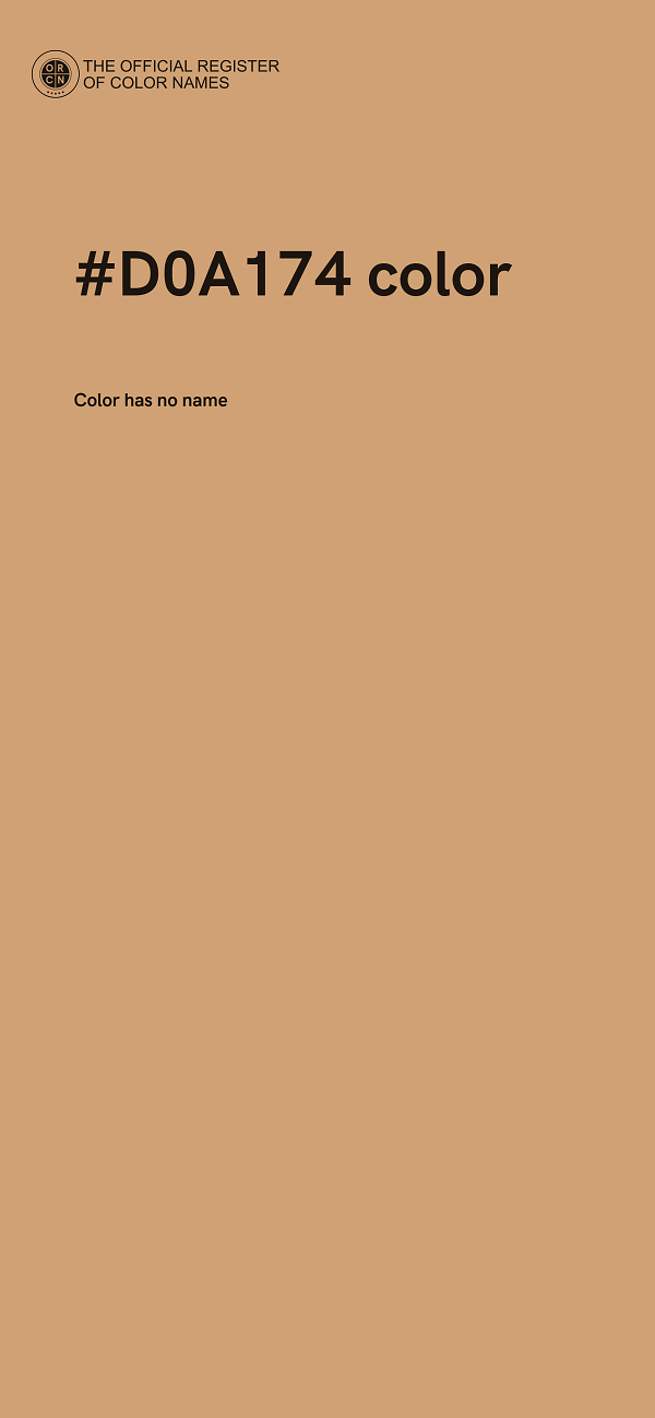 #D0A174 color image