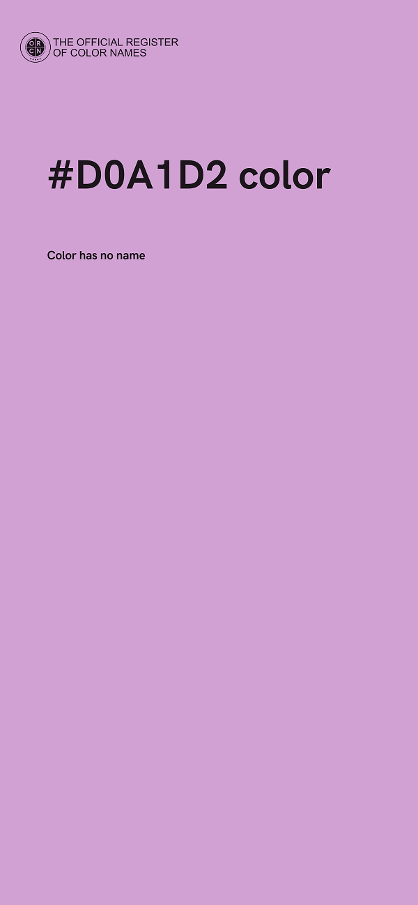 #D0A1D2 color image