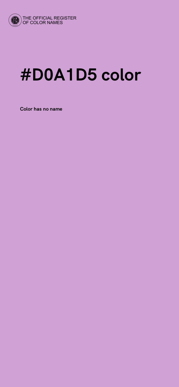 #D0A1D5 color image