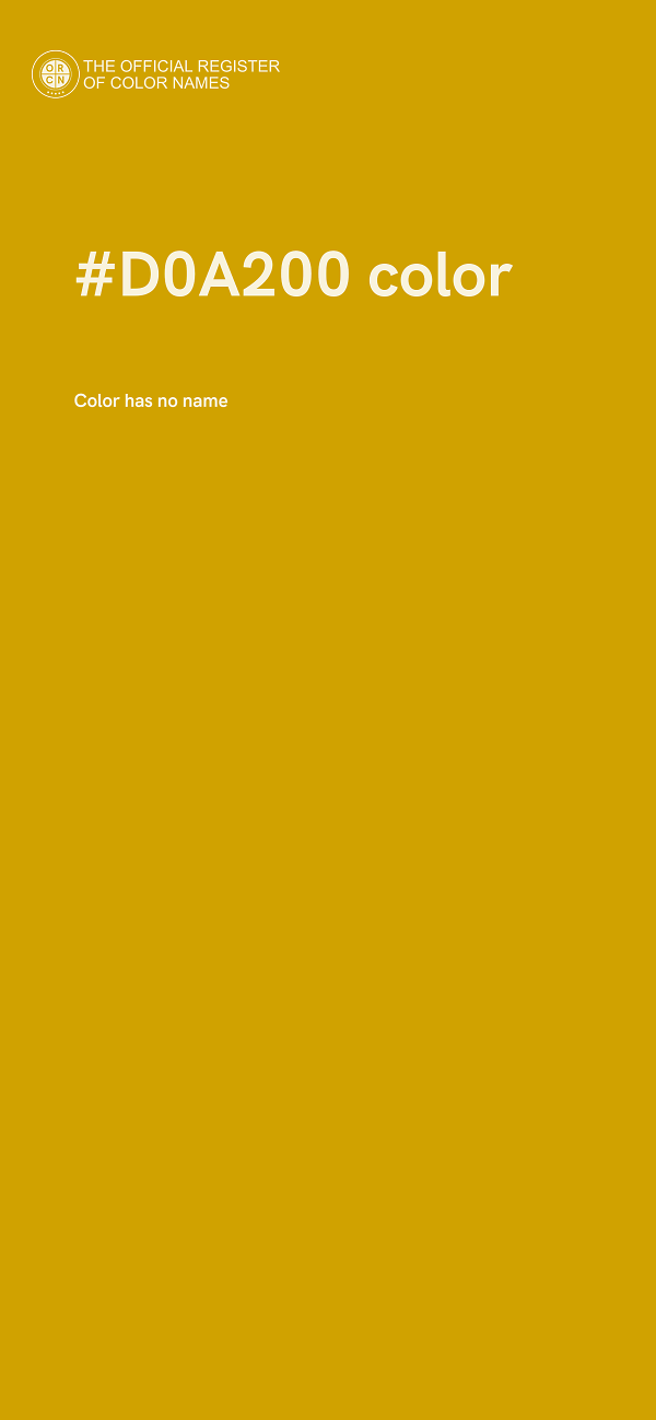 #D0A200 color image