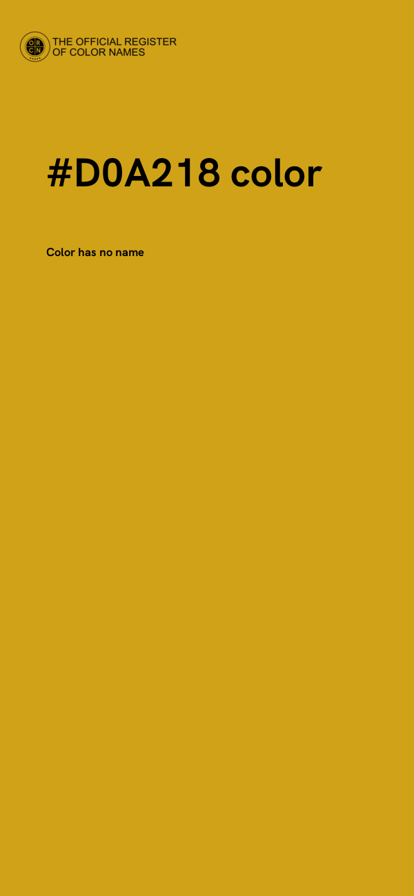 #D0A218 color image