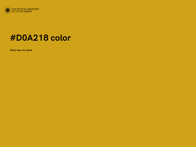 #D0A218 color image
