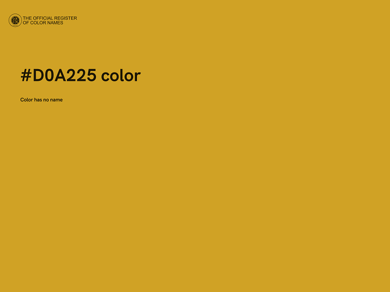 #D0A225 color image