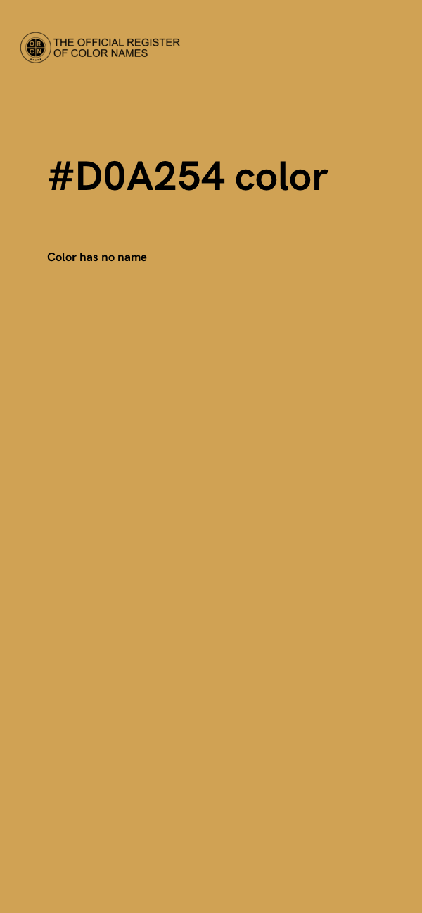 #D0A254 color image