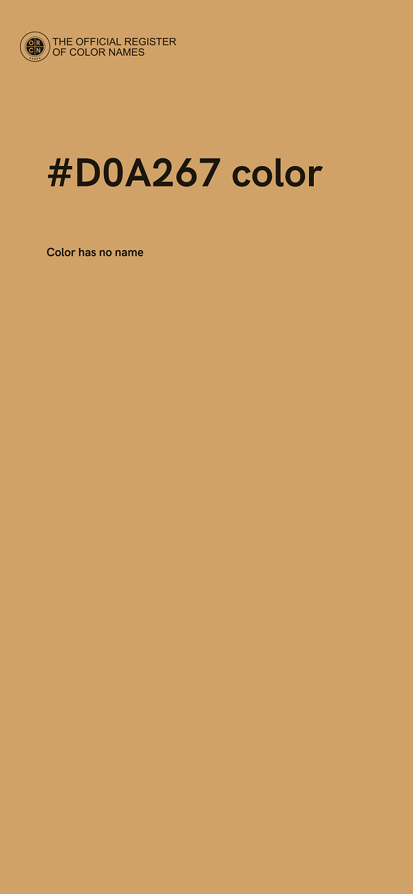 #D0A267 color image