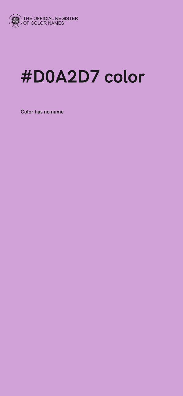 #D0A2D7 color image