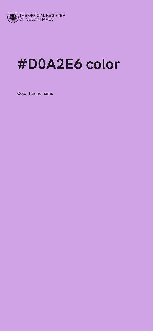 #D0A2E6 color image