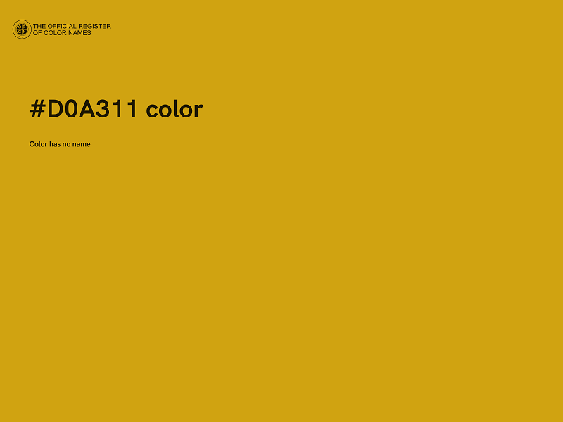 #D0A311 color image