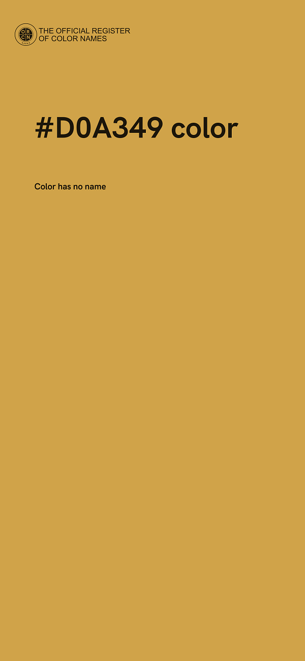 #D0A349 color image