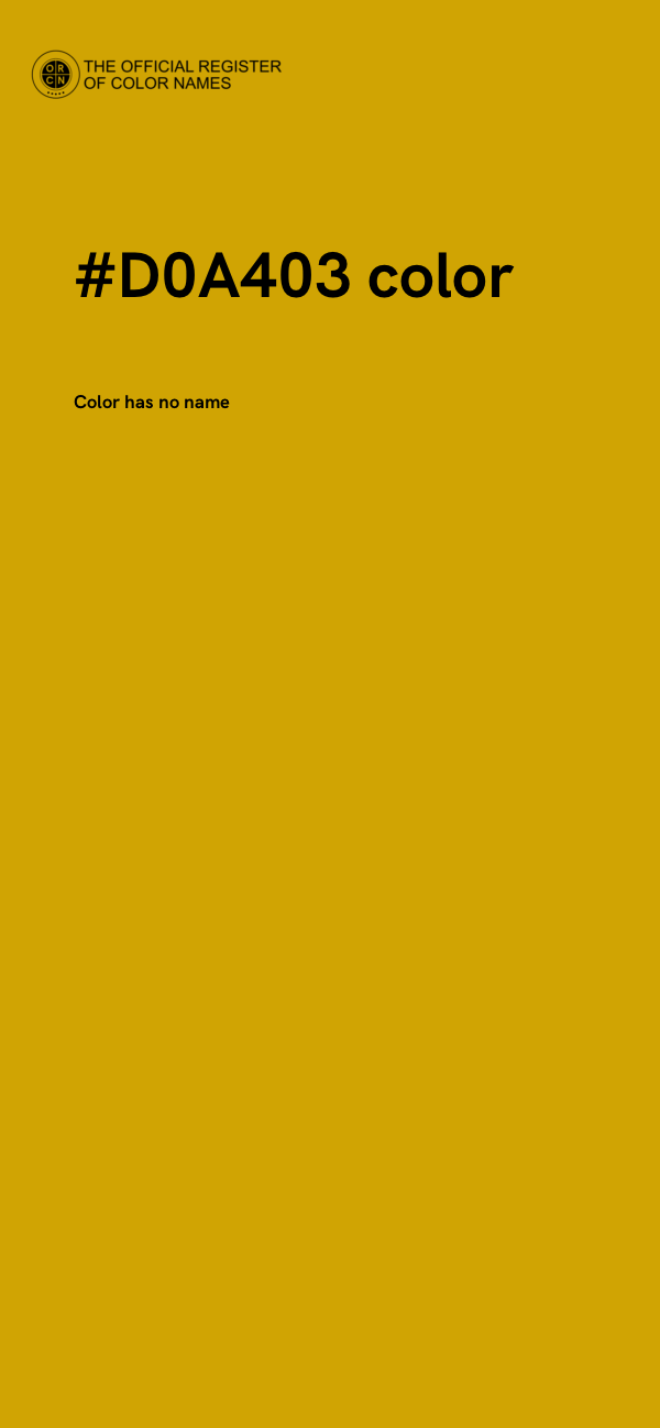 #D0A403 color image