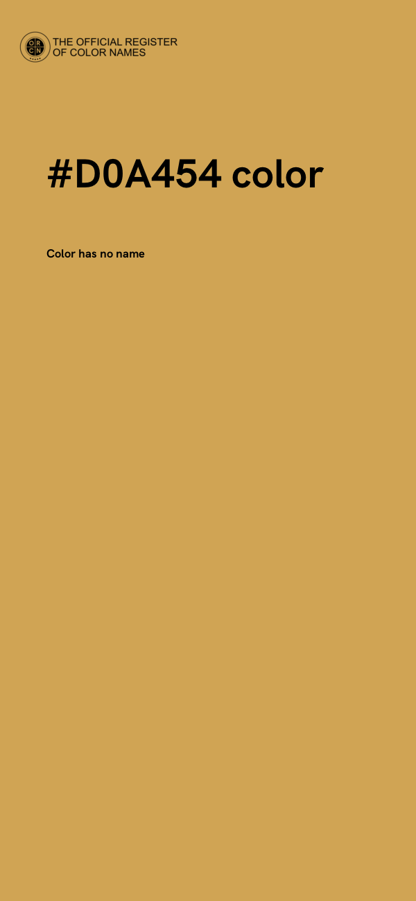 #D0A454 color image