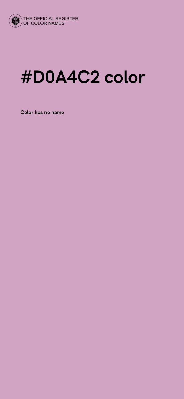 #D0A4C2 color image