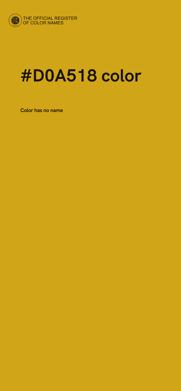 #D0A518 color image