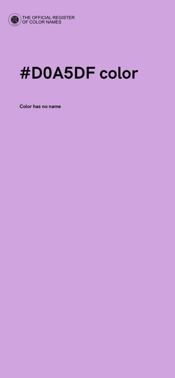 #D0A5DF color image