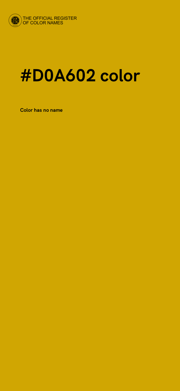 #D0A602 color image
