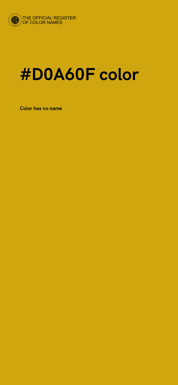 #D0A60F color image