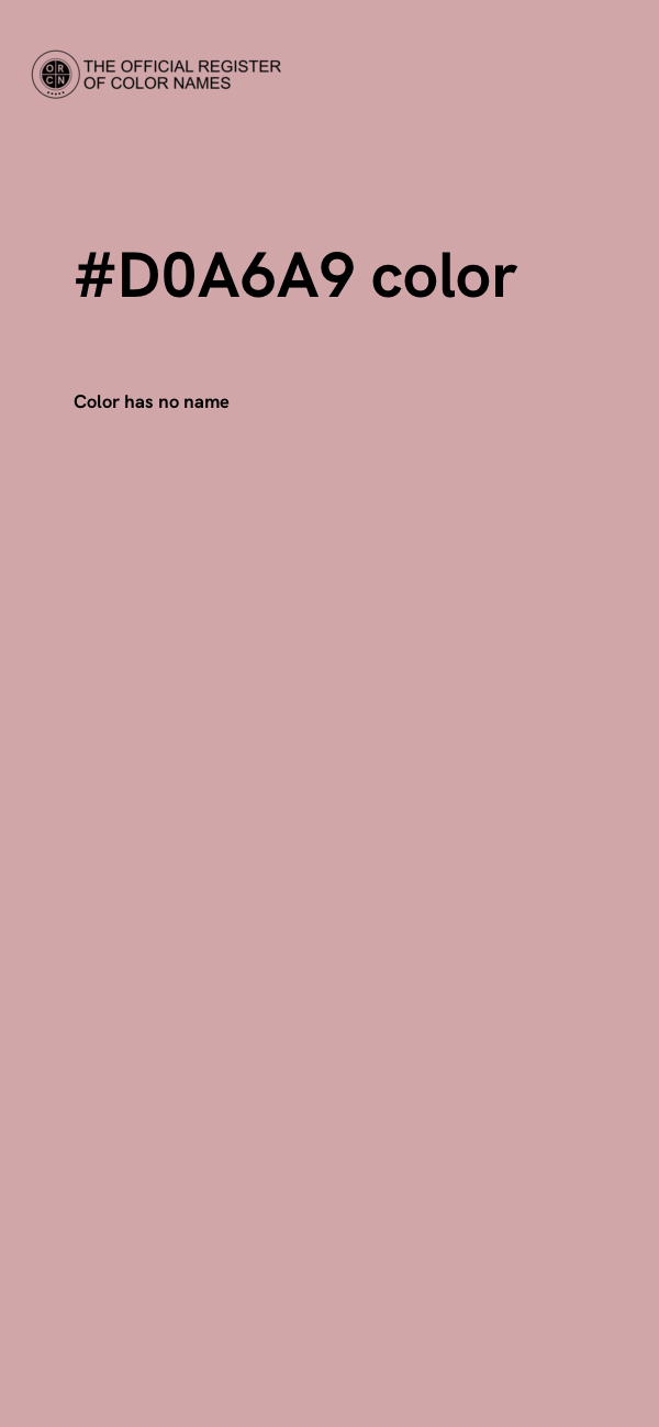 #D0A6A9 color image