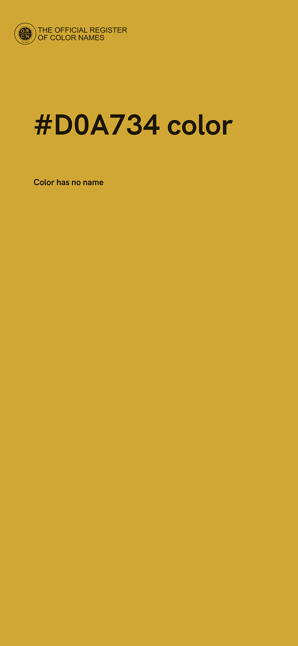 #D0A734 color image
