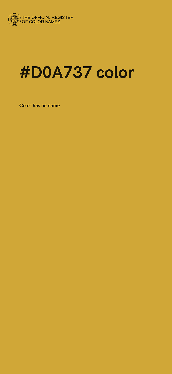 #D0A737 color image