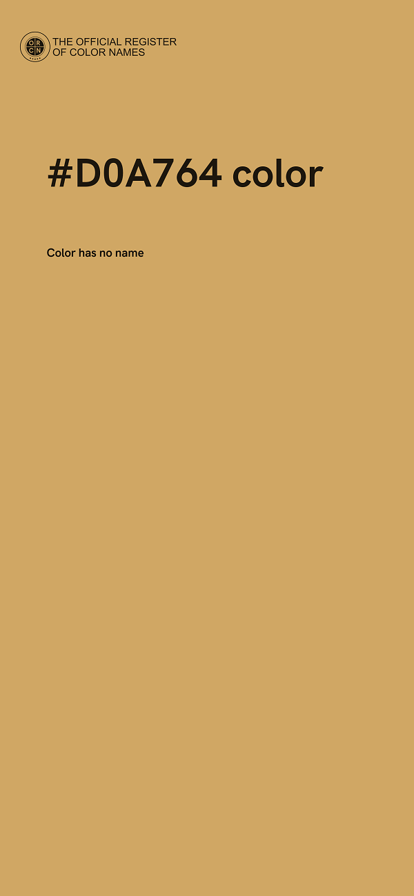 #D0A764 color image