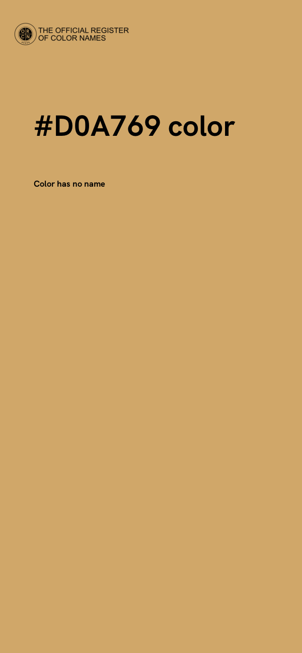 #D0A769 color image