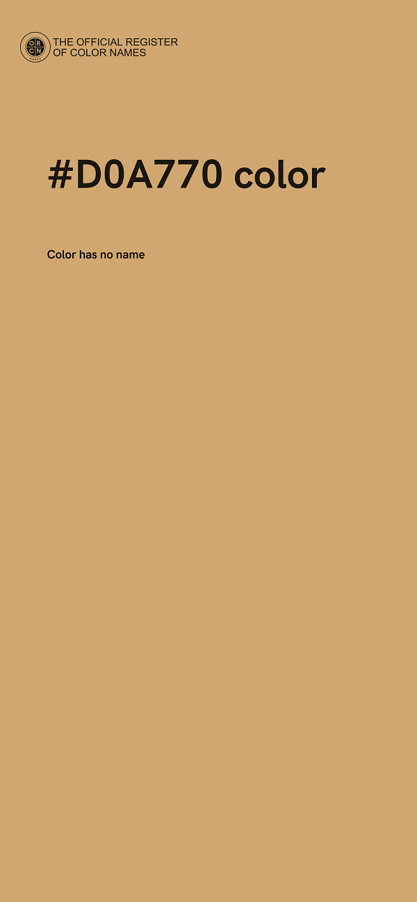 #D0A770 color image