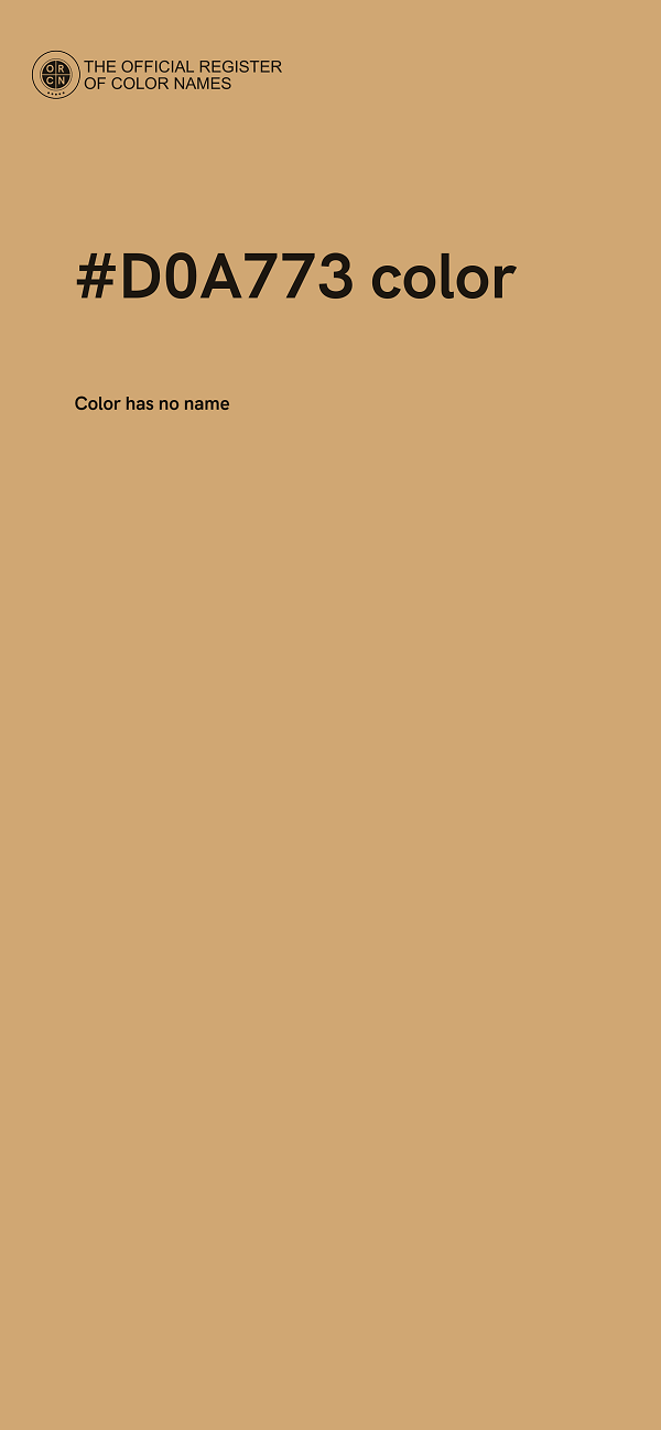 #D0A773 color image