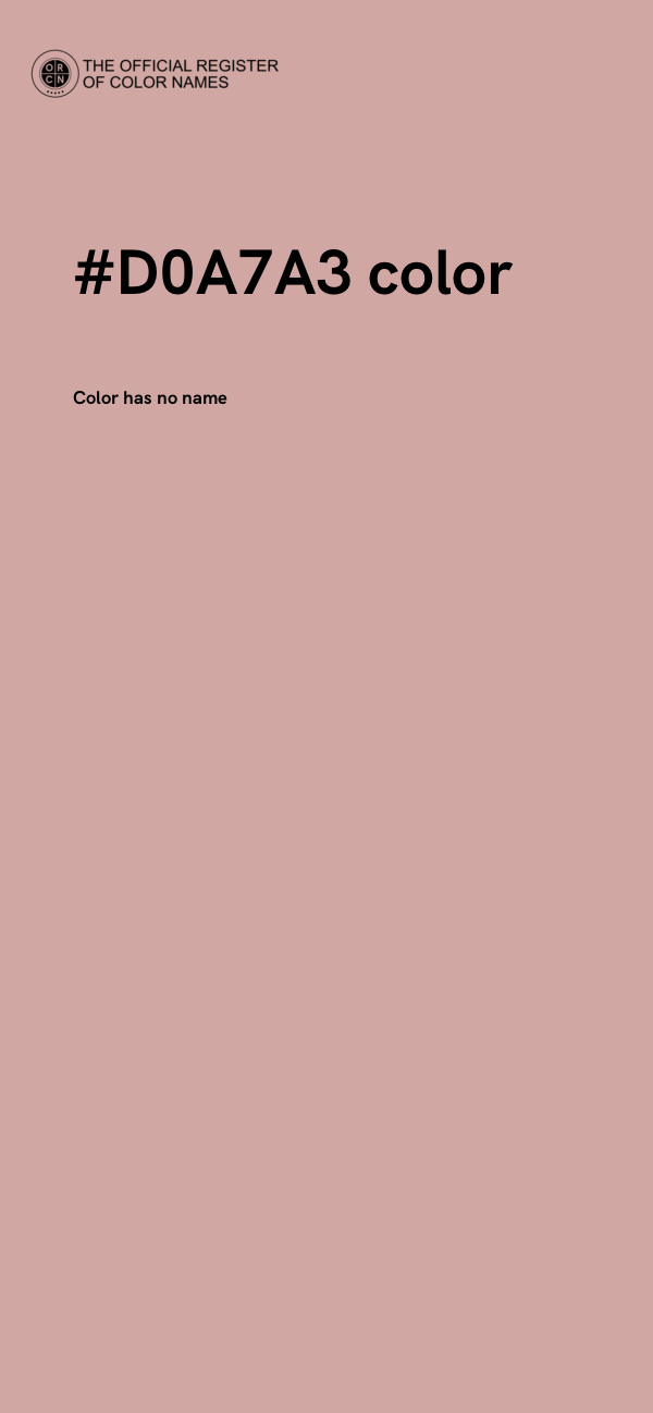 #D0A7A3 color image