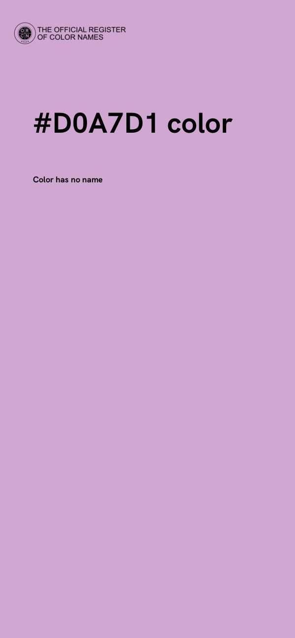 #D0A7D1 color image