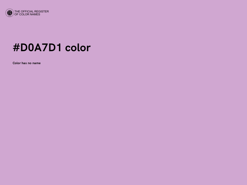#D0A7D1 color image