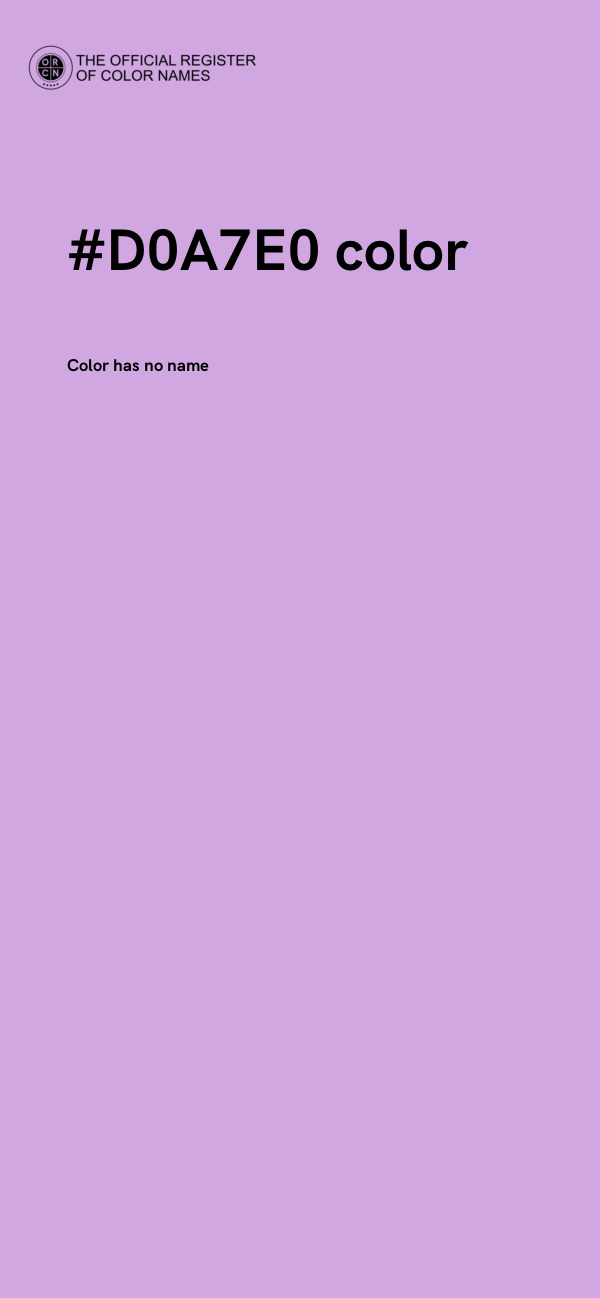 #D0A7E0 color image