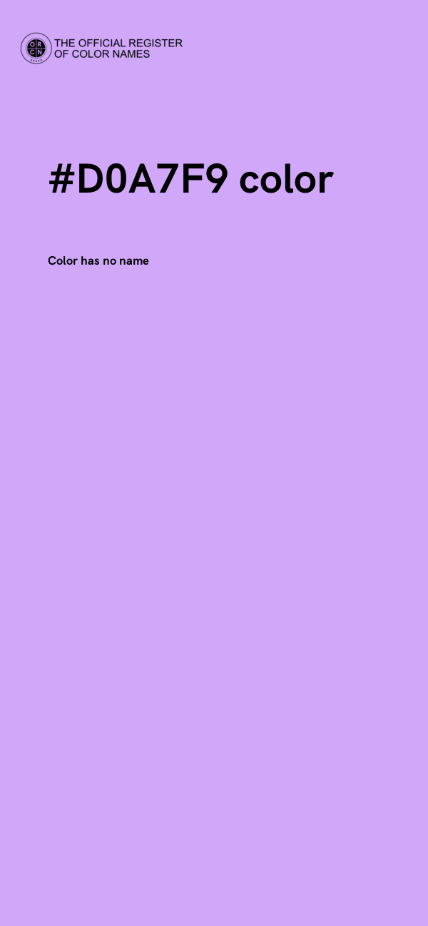 #D0A7F9 color image