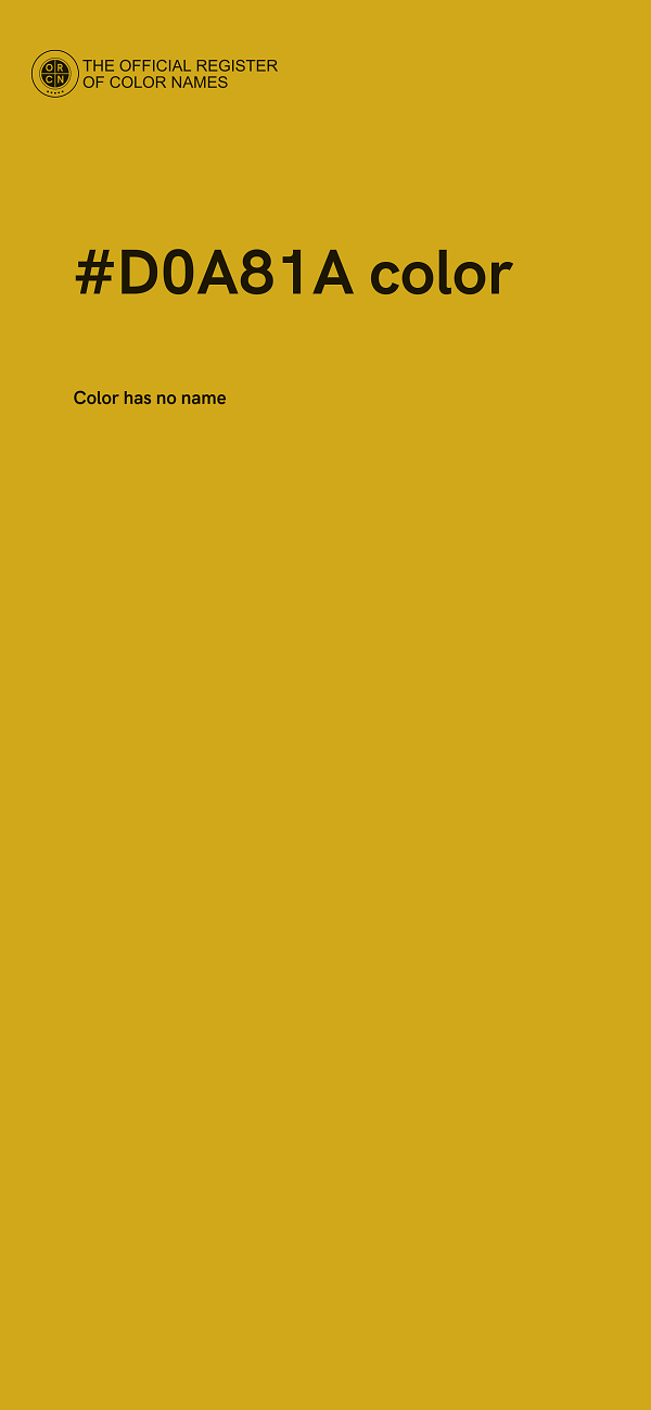 #D0A81A color image