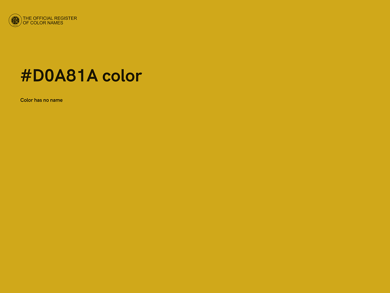 #D0A81A color image