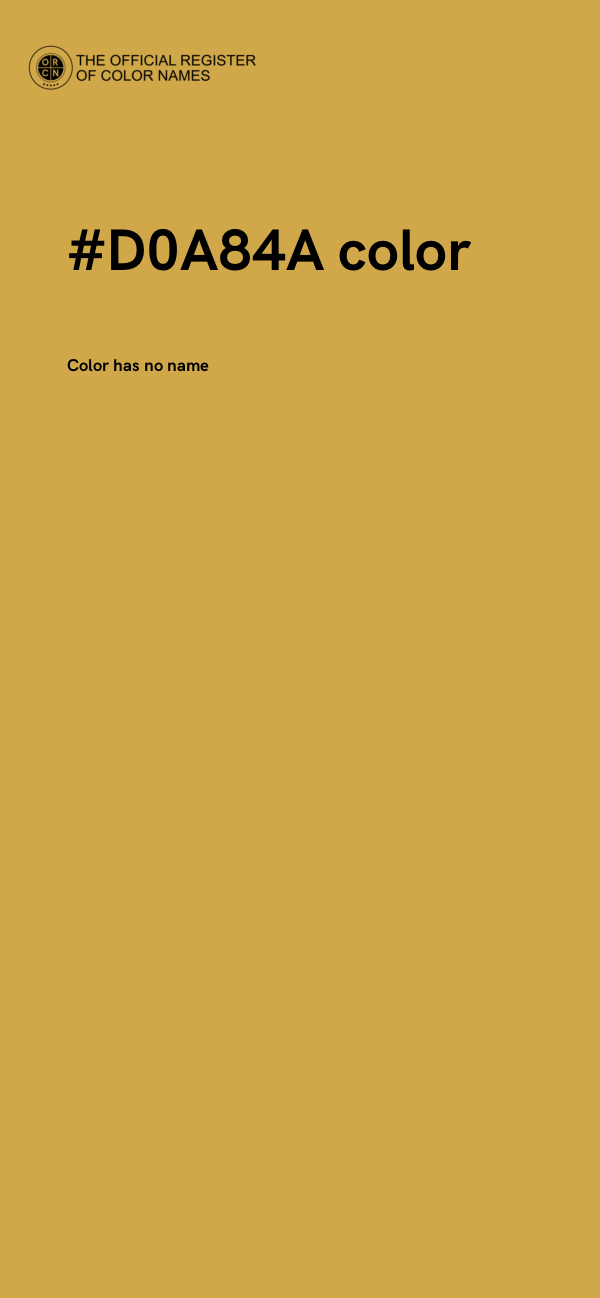 #D0A84A color image