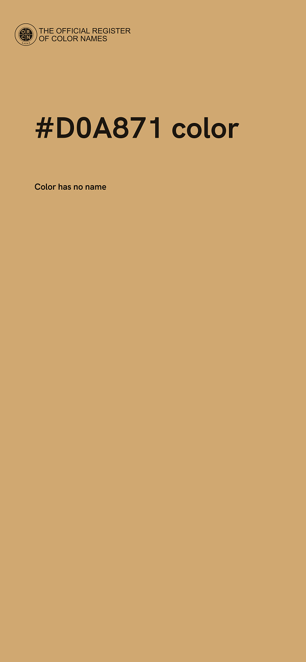 #D0A871 color image